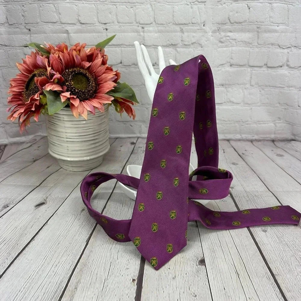 lands' end silk purple Tie